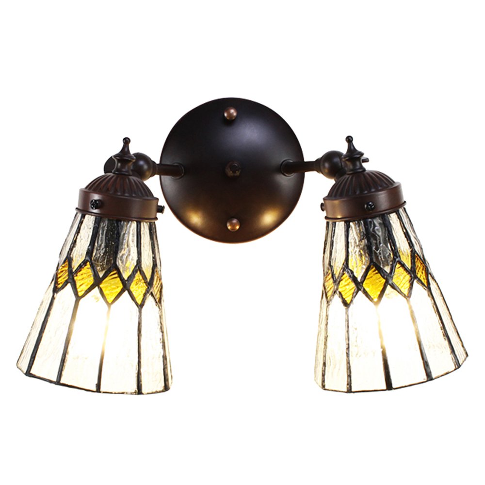 Wandlamp Tiffany 30x23x23 cm transparant Glas Muurlamp