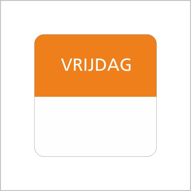 Vrijdag- etiket - 500 stuks