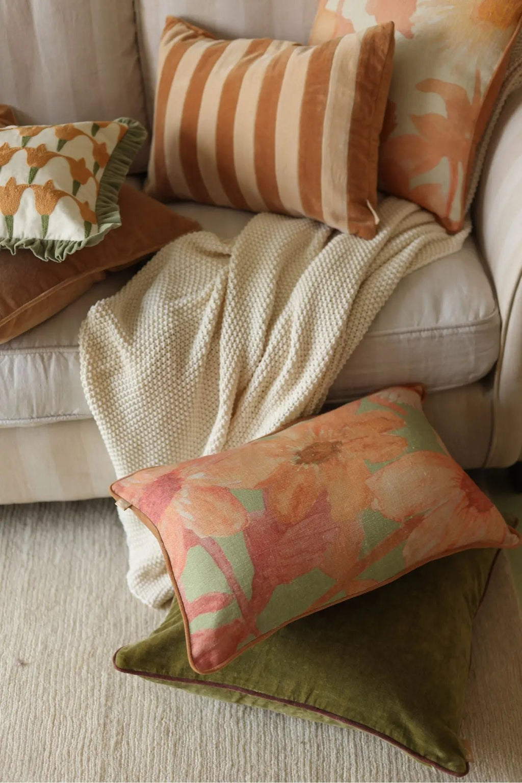 Gooi deken | Ivory Moss gebreide plaid van Sanctuary Living