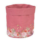 Broodmand Ø 15x16 cm Roze Katoen Bloemen