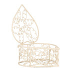 Opbergmand Set van 2 10X10X6 / 8X8X5 cm Wit Metaal
