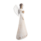 Kerstdecoratie Beeld Engel 12x6x24 cm Beige Kunststof