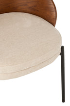 J-Line Stoel Lone Multiplex/Metaal Bruin/Beige