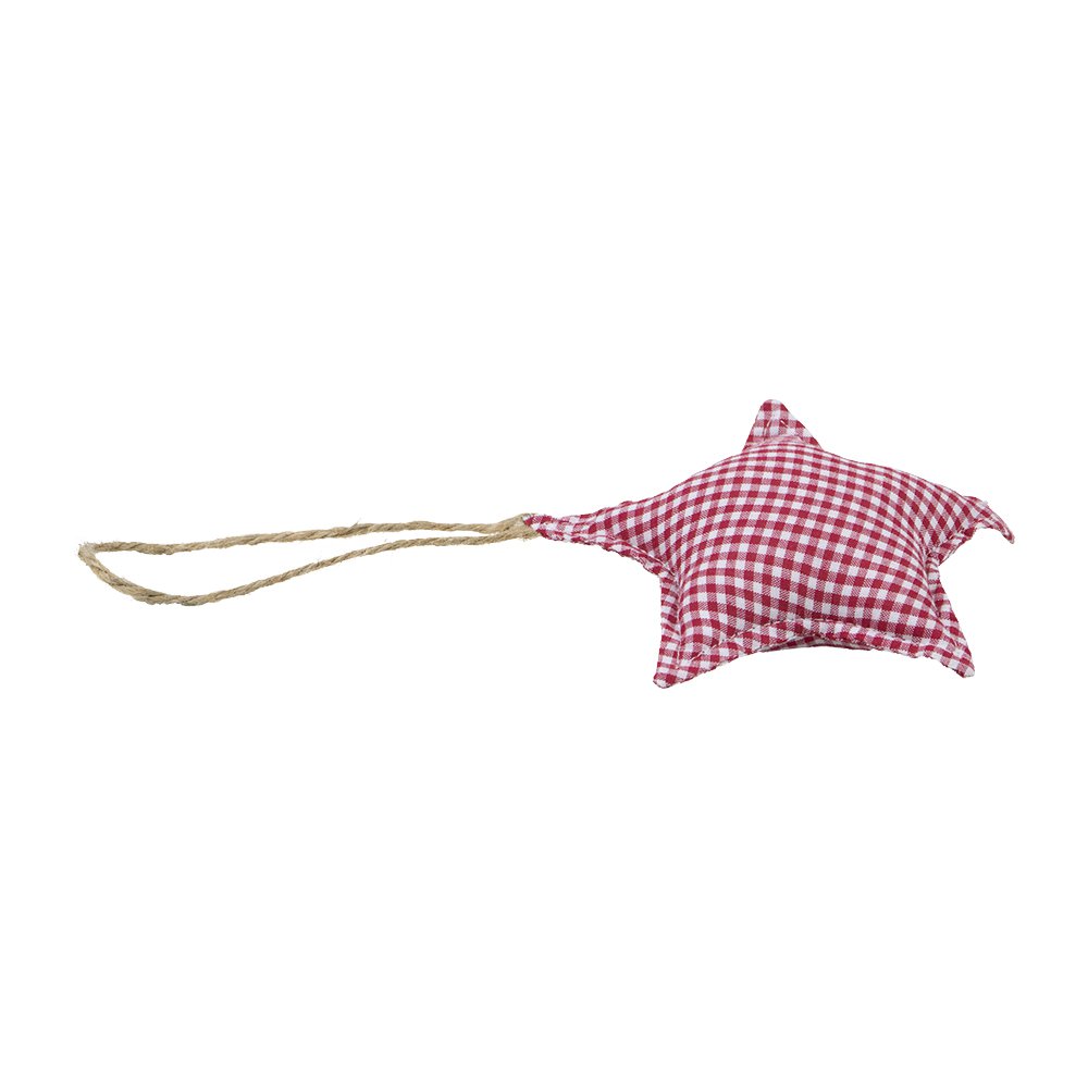 Hanger katoen ster donker rood 16cm
