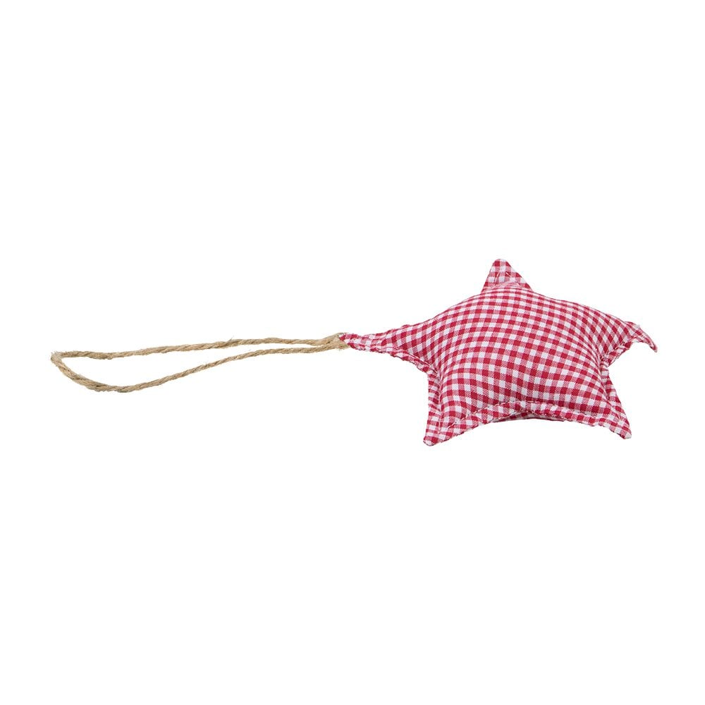 Hanger katoen ster donker rood 16cm