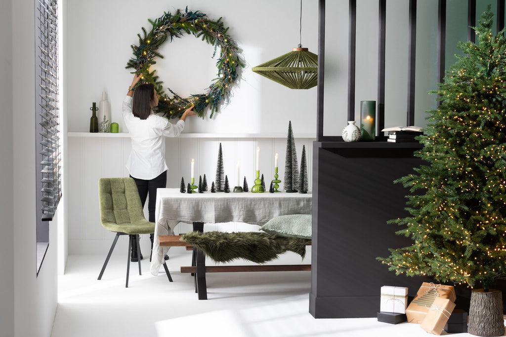 J-Line Hanglamp Ovni Ijzer/Jute Groen Medium