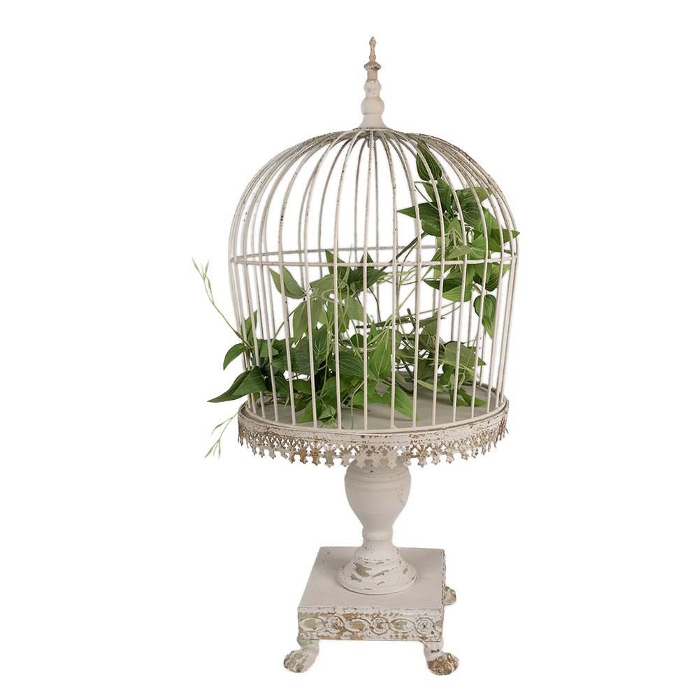 Vogelkooi Decoratie Ø 33x69 cm Beige IJzer