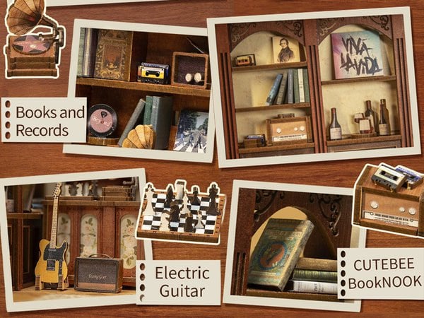 Cutebee, DIY Booknook, The Secret Rhythm, SZ03B, 18x11x23cm