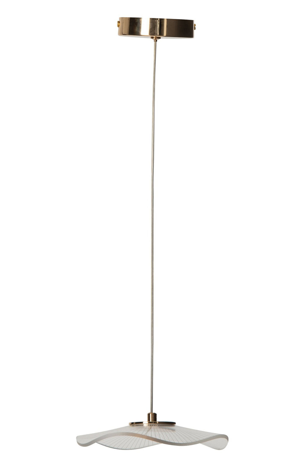J-Line plafondlamp bloem - acryl - goud - small
