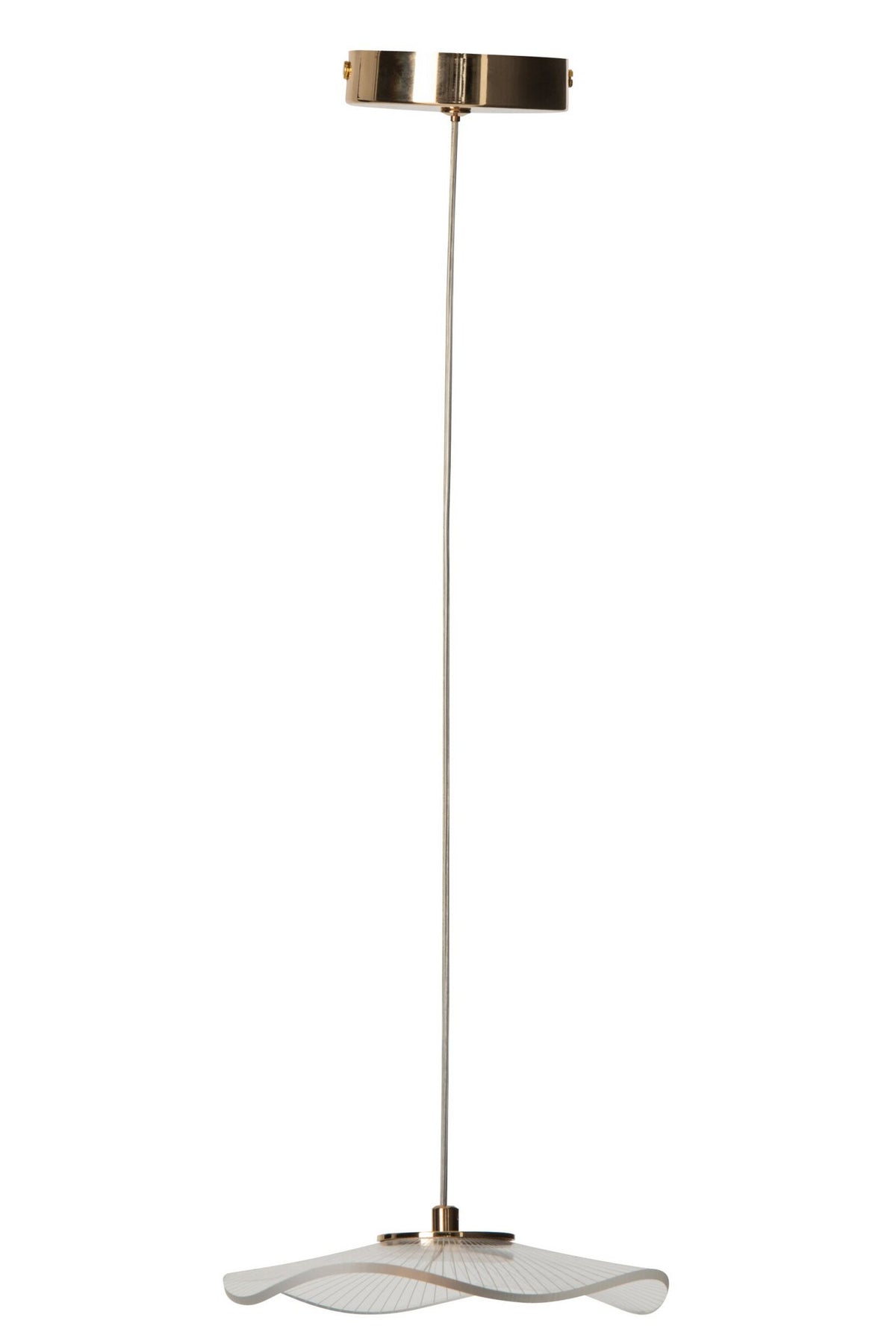J-Line plafondlamp bloem - acryl - goud - small