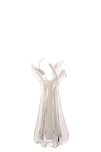 J-Line vaas Serena - glas - wit