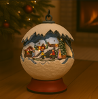 Snowball with music and light: Ice skating rink