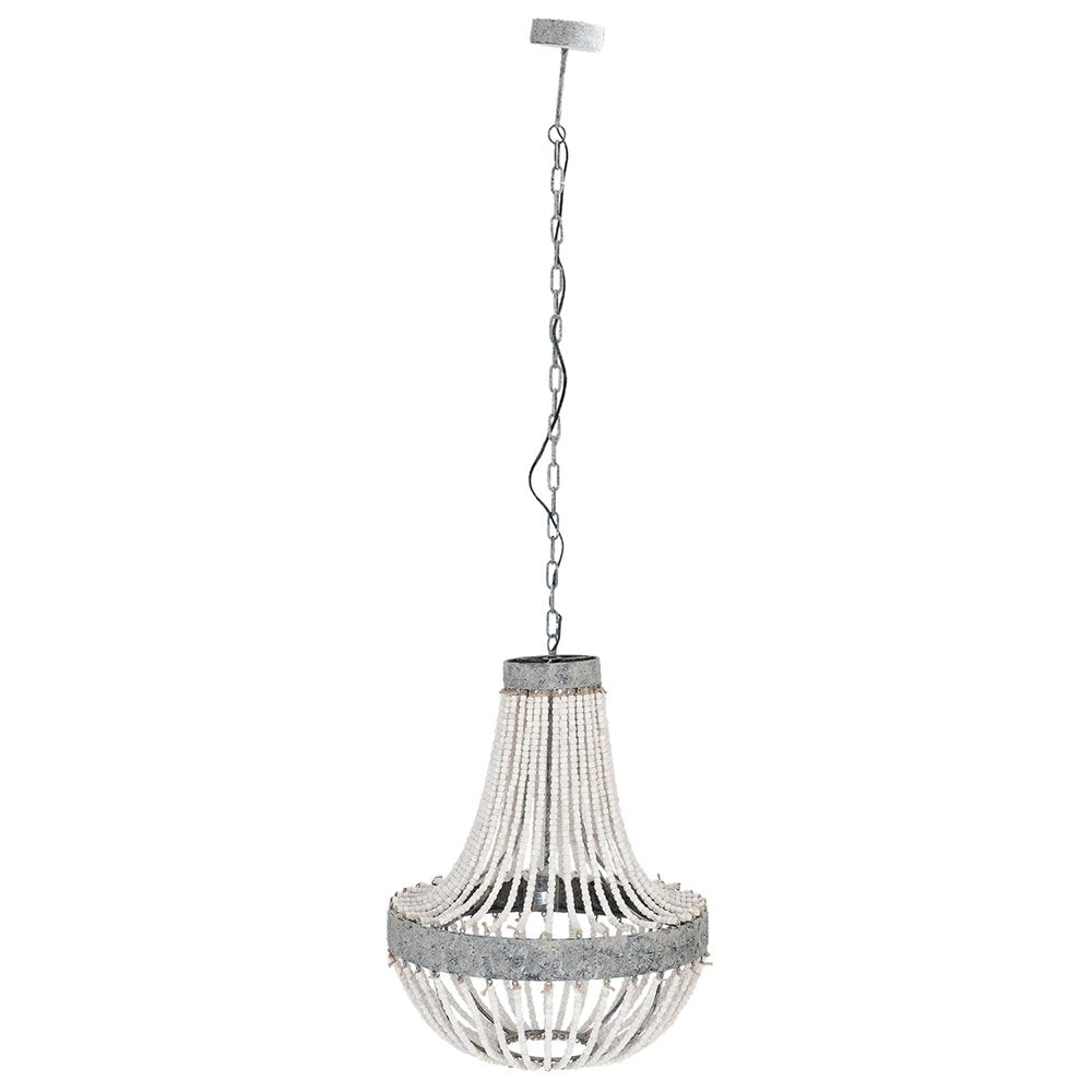 Hanglamp Ø 54x72 cm Grijs IJzer Hanglamp Eettafel