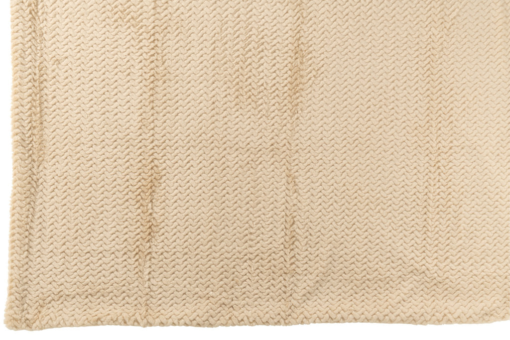 J-Line deken - polyester - beige