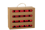 J-Line kerstbal - kunststof - rood - doos van 40