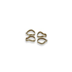 Servetring 4,5cm organisch goud Bedel - Set van 4