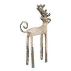 Decoratie Beeld Hert 16x5x25 cm Beige Metaal