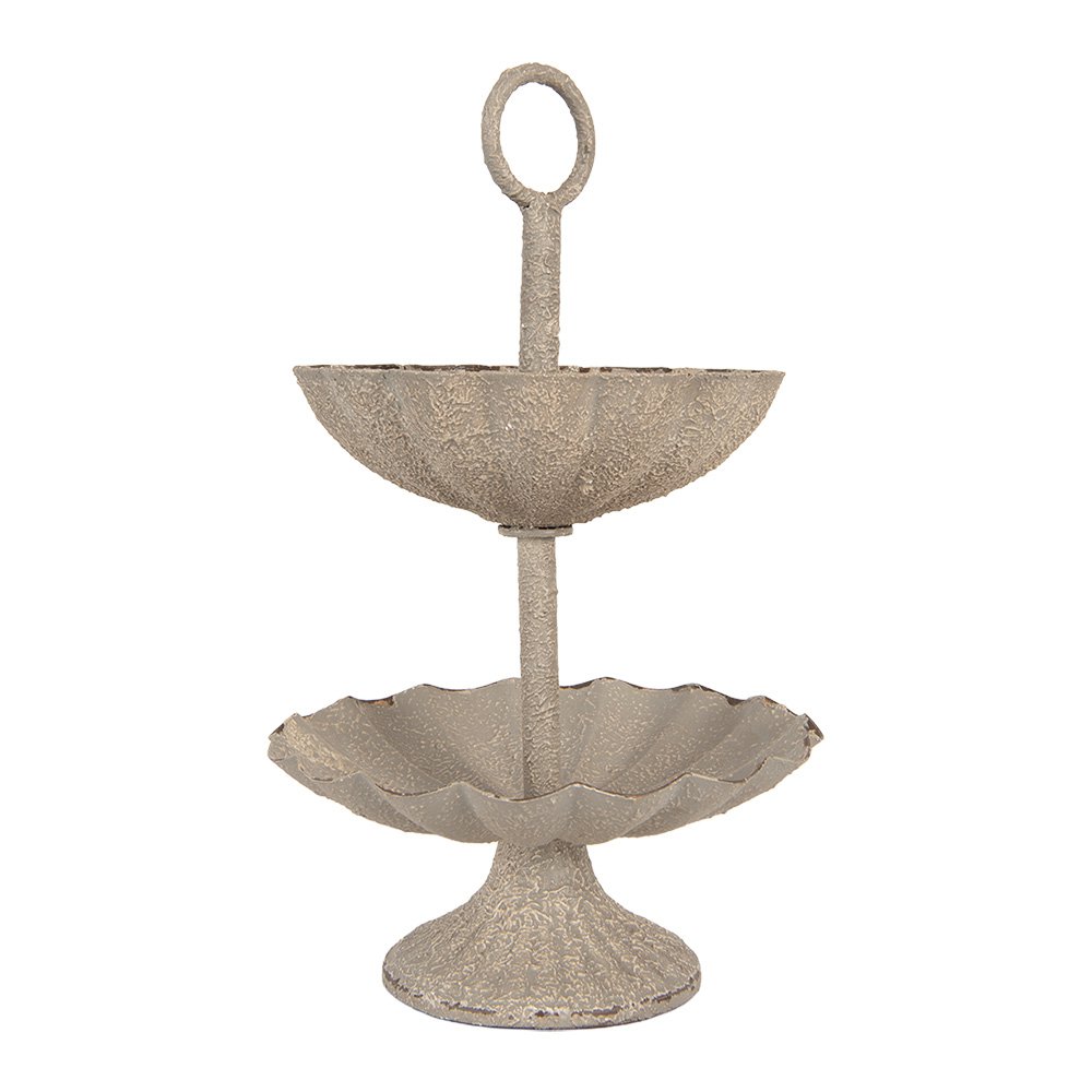 Etagère Ø 15x24 cm Grijs Metaal
