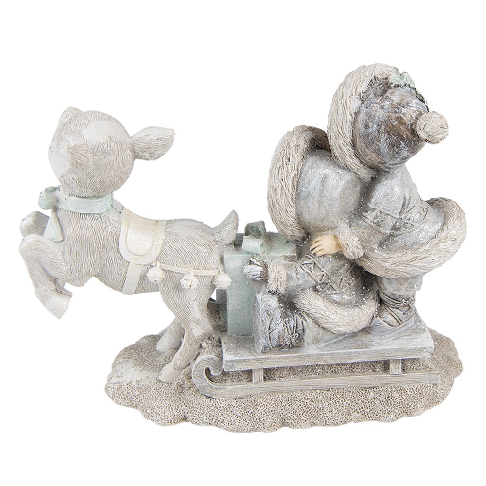 Beeld Kinderen 12 cm Grijs Polyresin