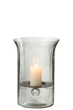 J-Line kaarshouder Bord Wazig - glas - transparant - small