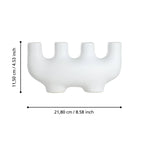 Kandelaar Ambilobe Wit 21,8x7x11cm