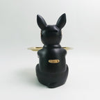 Bulldog zwart met dienblad