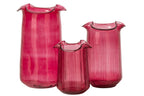 J-Line Vaas - glas - fuchsia - large