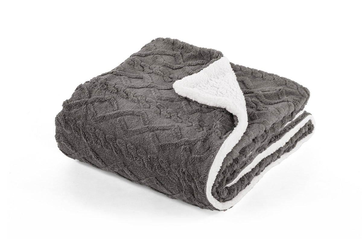 Velveteen blanket - 150x200cm, taupe