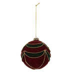 Kerstbal Ø 8x8 cm Rood Groen Glas