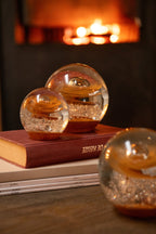 J-Line presse-papier Swirl Bal - glas - brons - large
