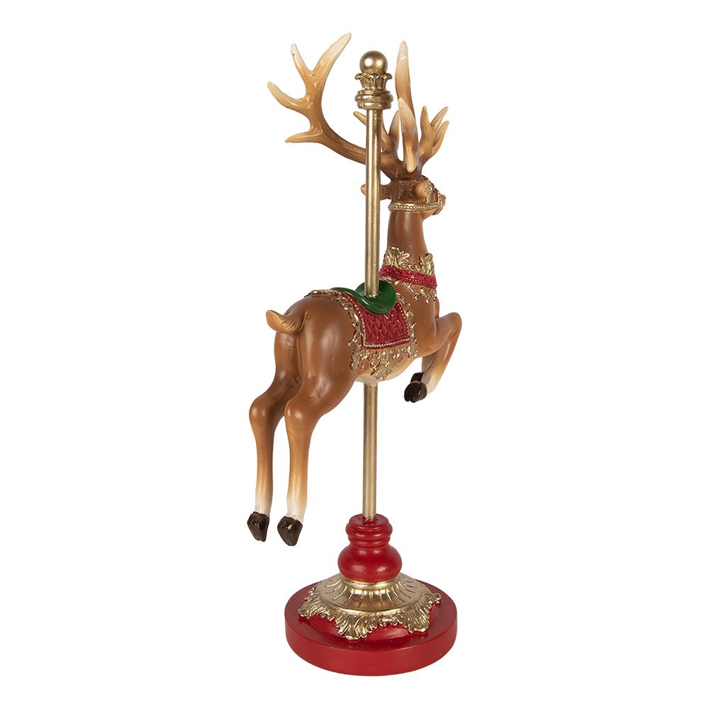 Kerstdecoratie Beeld Hert 18x10x35 cm Bruin Kunststof