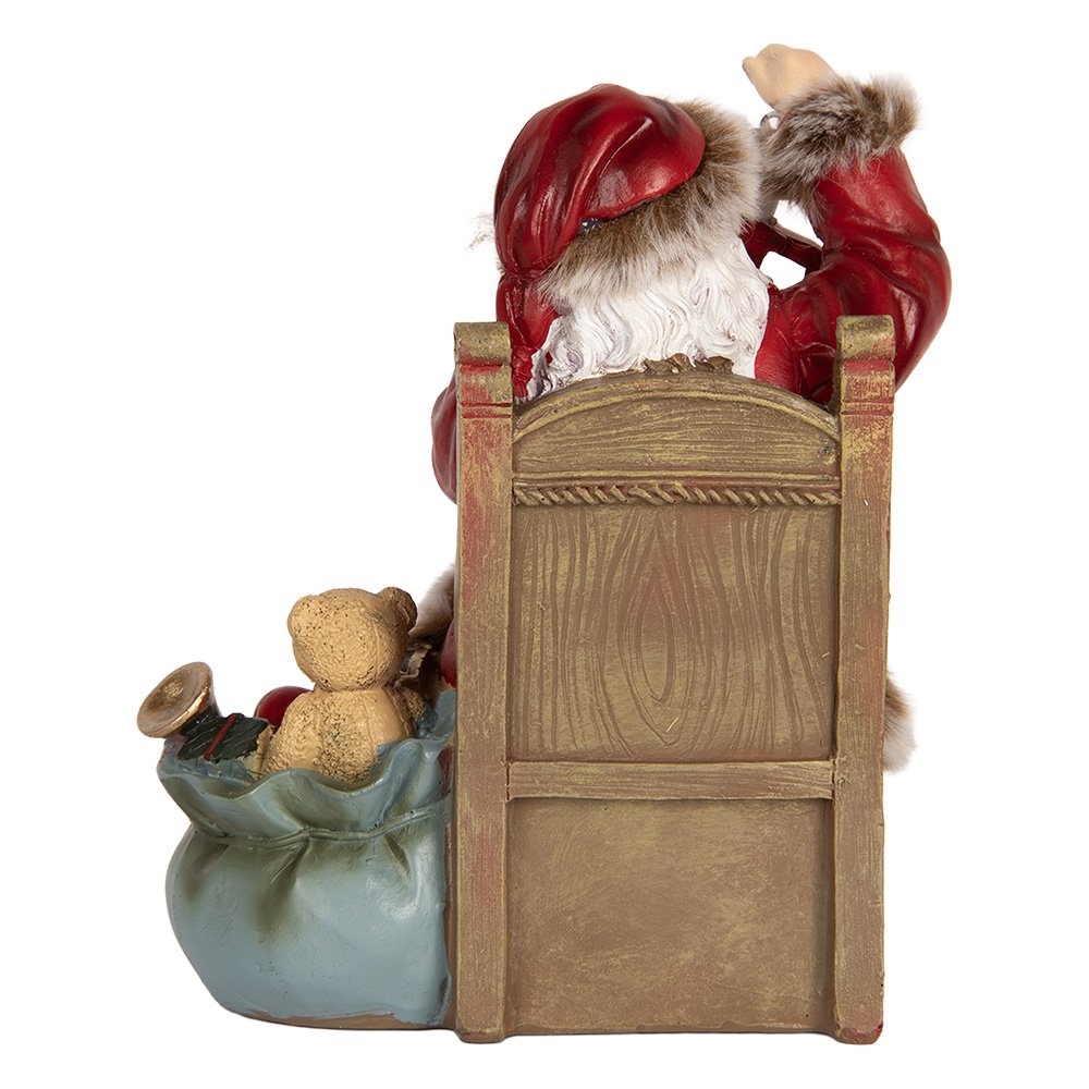Beeld Kerstman 16x13x19 cm Rood Kunststof