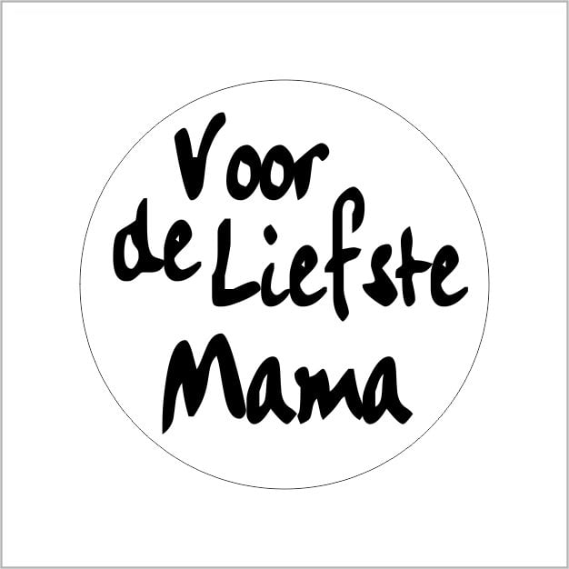 Wensetiket - Voor de liefste mama - rol van 500 stuks