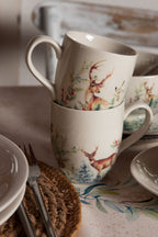 Kop en Schotel 200 ml Wit Keramiek Hert Servies