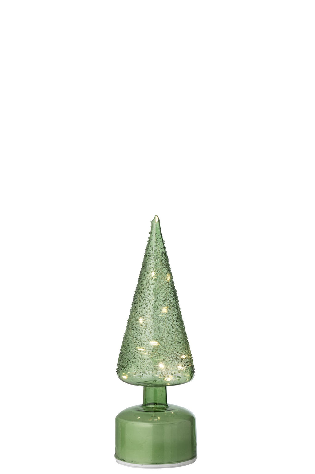 J-Line decoratie kerstboom Draaiend - glas - groen - S - LED