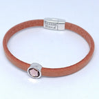 Timeless leren armband antiek verzilverd kleurrijk