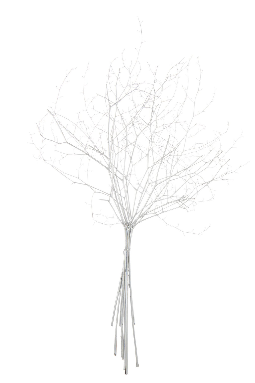 J-Line decoratie tak droogbloem - riet - zilver
