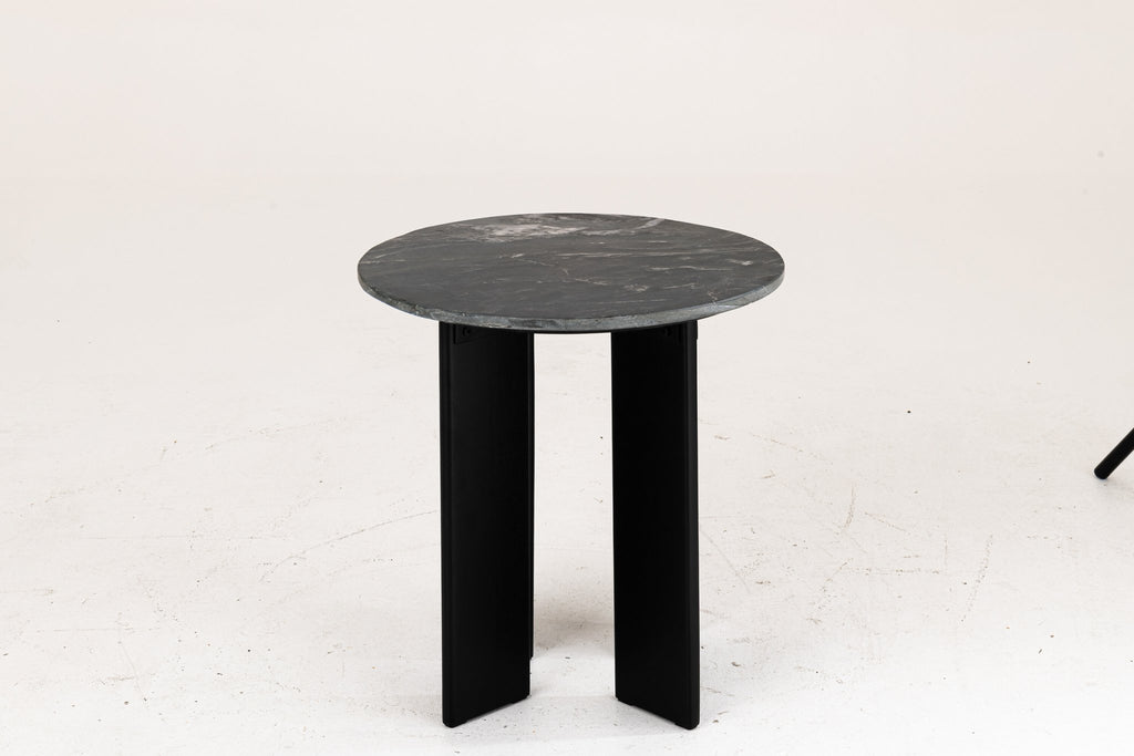 J-Line bijzettafel Mathilde Marmer - steen - zwart
