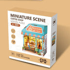 DIY Miniature Scene 3D Coffeeshop met LED- verlichting- MDF