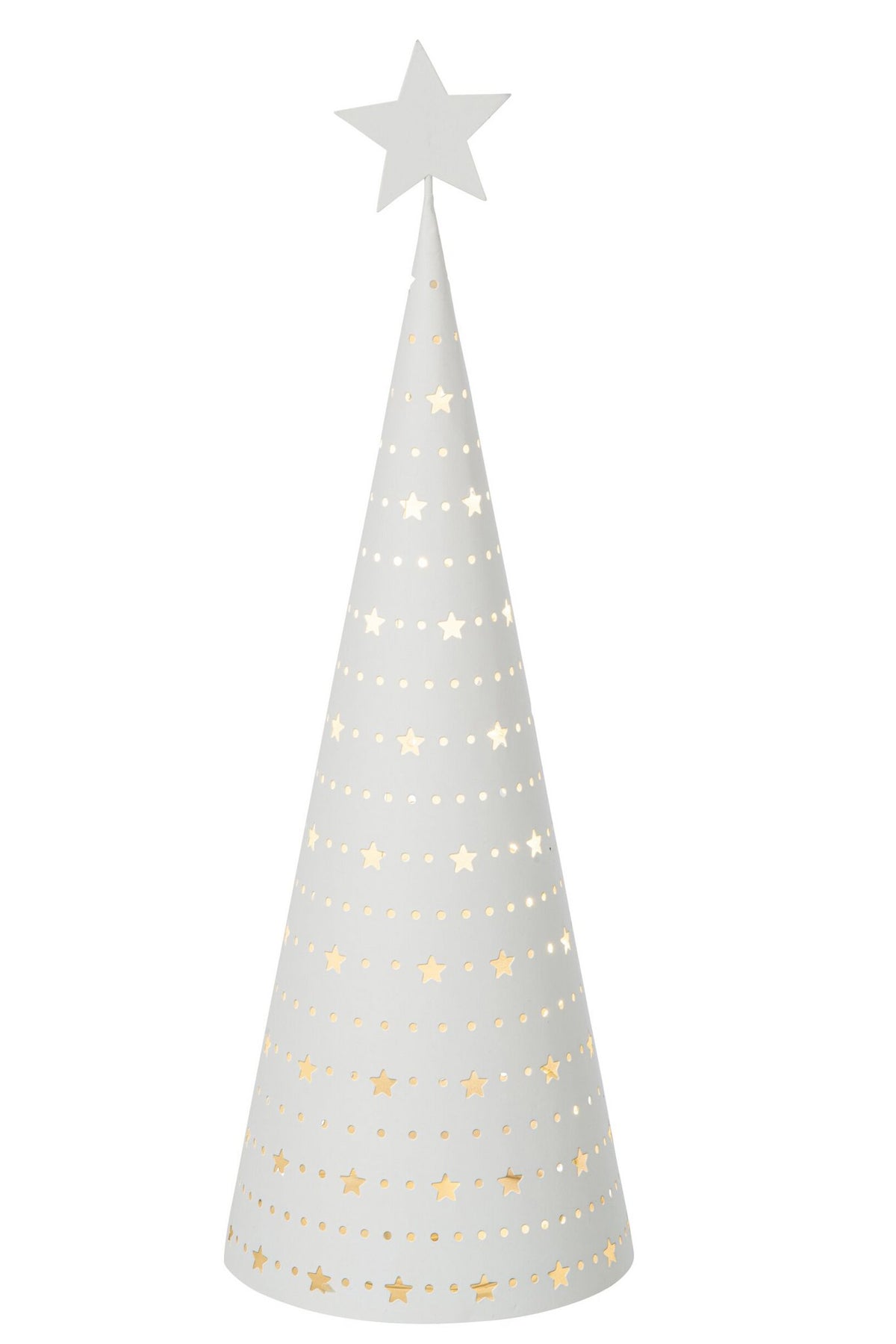 J-Line Ledkerstboom - ijzer - wit - large