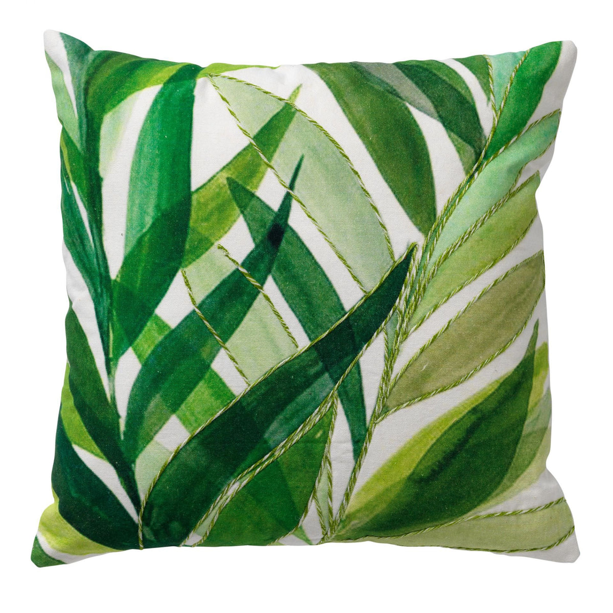 Dutch Decor Livistona - Kussen 45x45 cm - Katoen - Sneeuwwitje - Wit