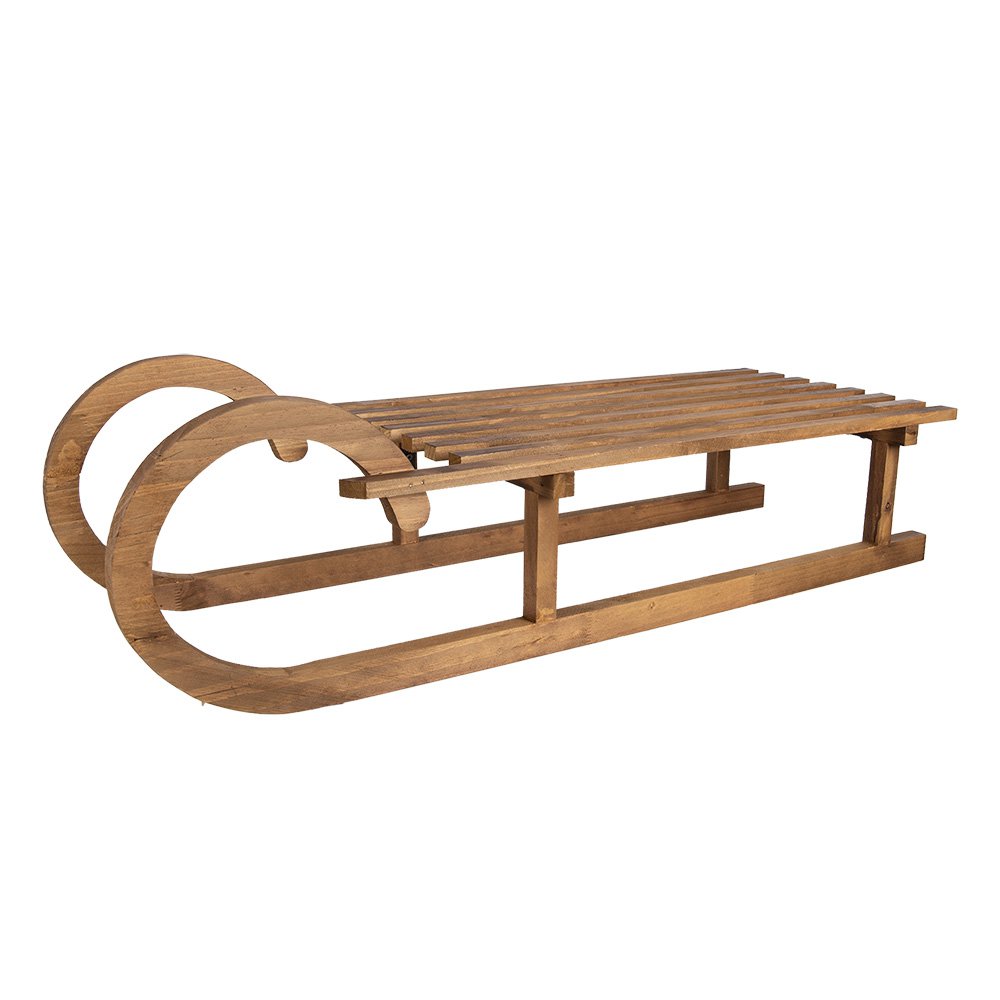 Decoratie Slee 100x37x27 cm Bruin Hout