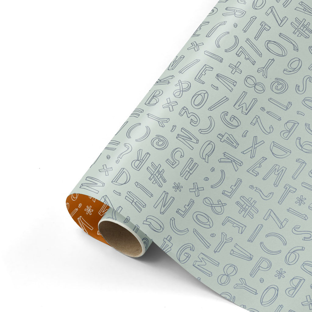 Typo Graphic - Rollen cadeaupapier - 10 stuks