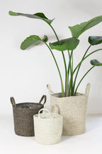 Papette Jute pot met handvat Set 3 sisal