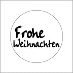 Wens etiket - Frohe Weihnachten - rond 39mm - rol van 500 stuks