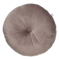 Dutch Decor Olly - Kussen Ø38 cm - Rond fluweel - Drijfhout - Taupe