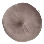 Dutch Decor Olly - Kussen Ø38 cm - Rond fluweel - Drijfhout - Taupe