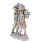 Beeld Kinderen 15 cm Groen Roze Kunststof