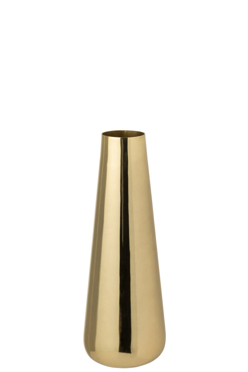 J-Line vloervaas Blad - aluminium - goud - S