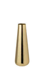 J-Line vloervaas Blad - aluminium - goud - S